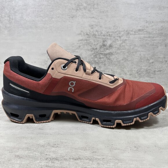 On Cloud Cloudventure Waterproof Trail Running Shoes - Women's Size 8.5 - Red - Picture 2 of 9
